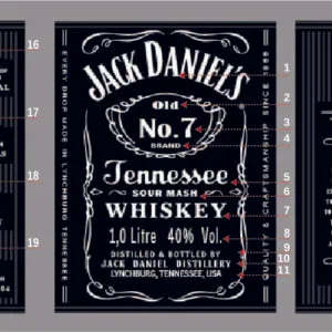 Personalizirana nalepka Jack Daniel's Popolnoma lahko personalizirate nalepko. Lahko izbirate med 0,7L, 1,0L, 1,5L, 3,0L. Darilo