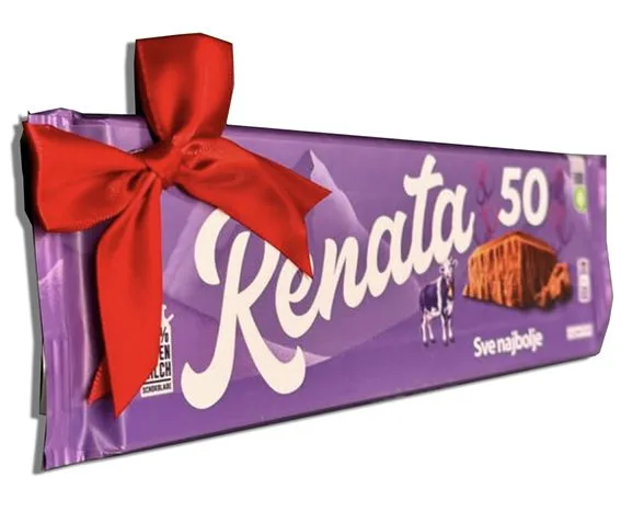 Čokolada Milka z lešniki z mašnico