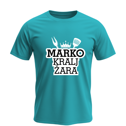 Personalizirana majica Kralj Žara - Personalizirana - atoll blue